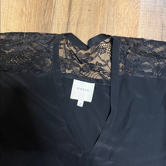 Mason Black Lace V-Neck Top - Picture 2 of 6